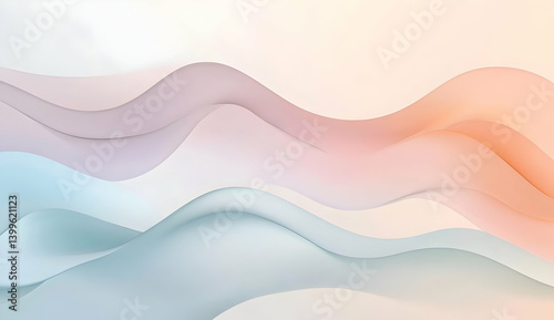 Abstract fluid shapes in pastel colors