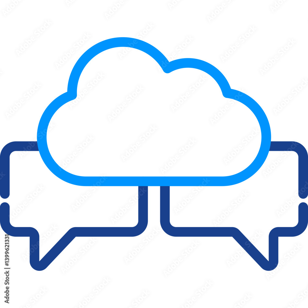 Cloud Messaging Icon Cloud Messaging Icon