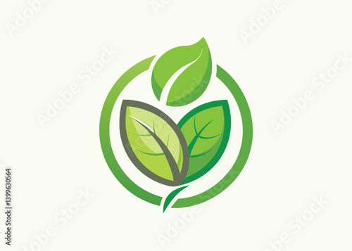 Baby leaf logo design icon vector. Baby With Leaf Logo Design Creative vector cartoon illustration