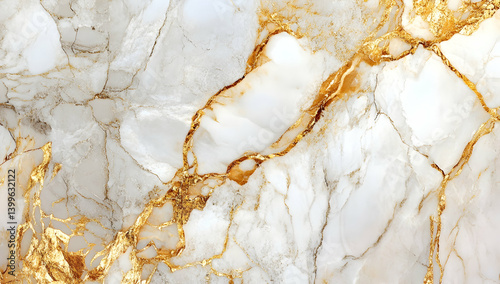Marble texture with golden veins