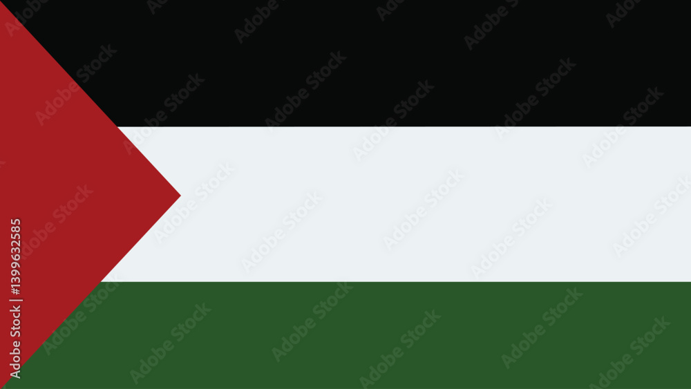 Palestine flag vector. Palestine flag vector.
