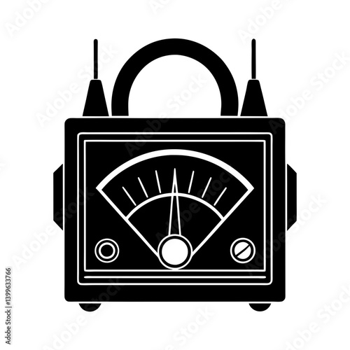 Ohmmeter silhouette vector