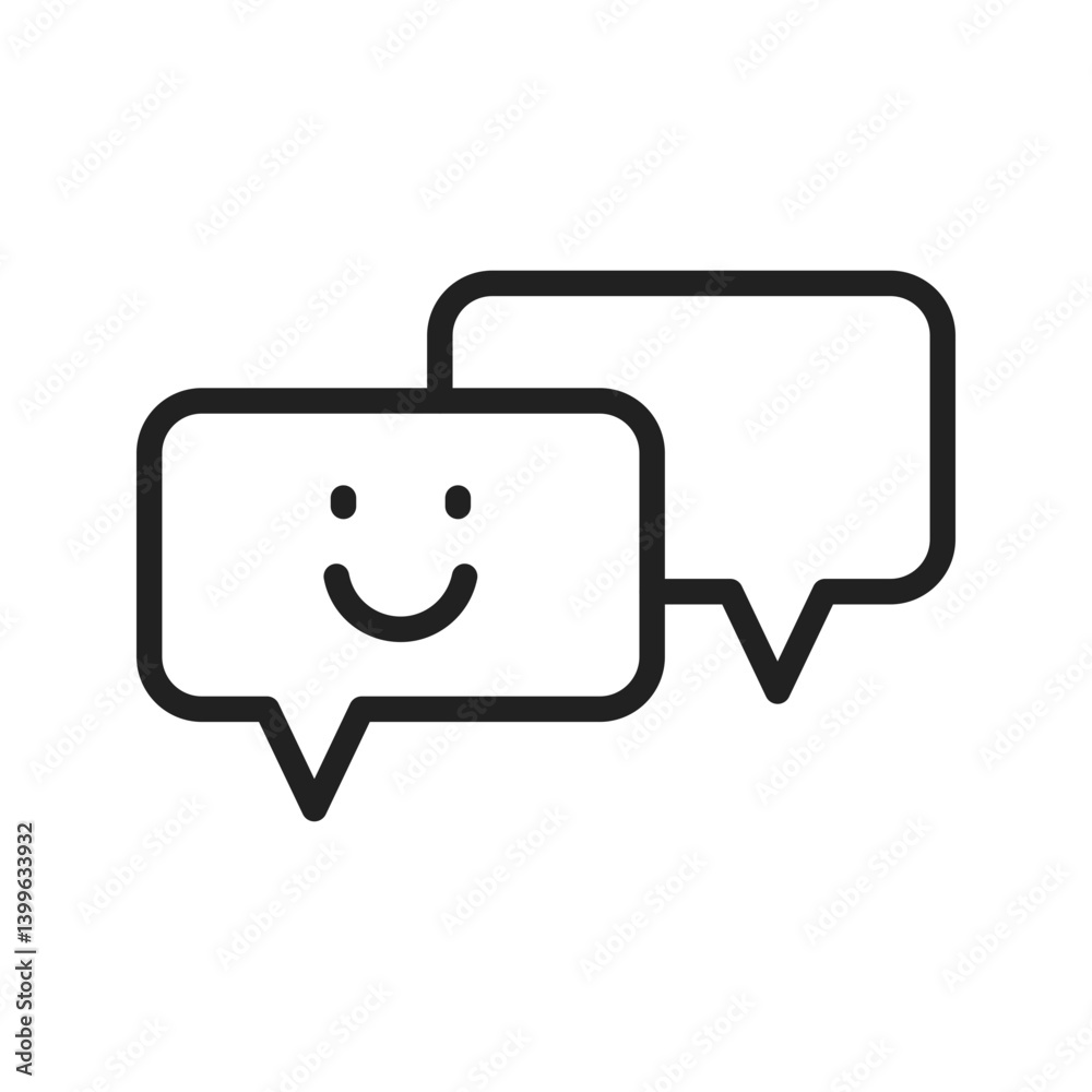 Chat icon vector image. Suitable for mobile apps, web apps and print media. Chat icon vector image. Suitable for mobile apps, web apps and print media.