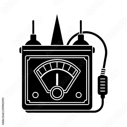 Ohmmeter silhouette vector