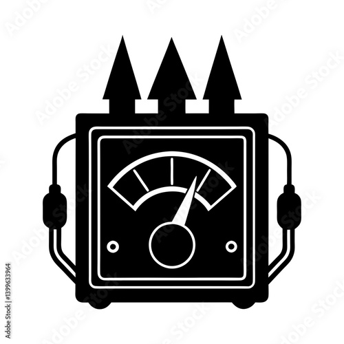 Ohmmeter silhouette vector