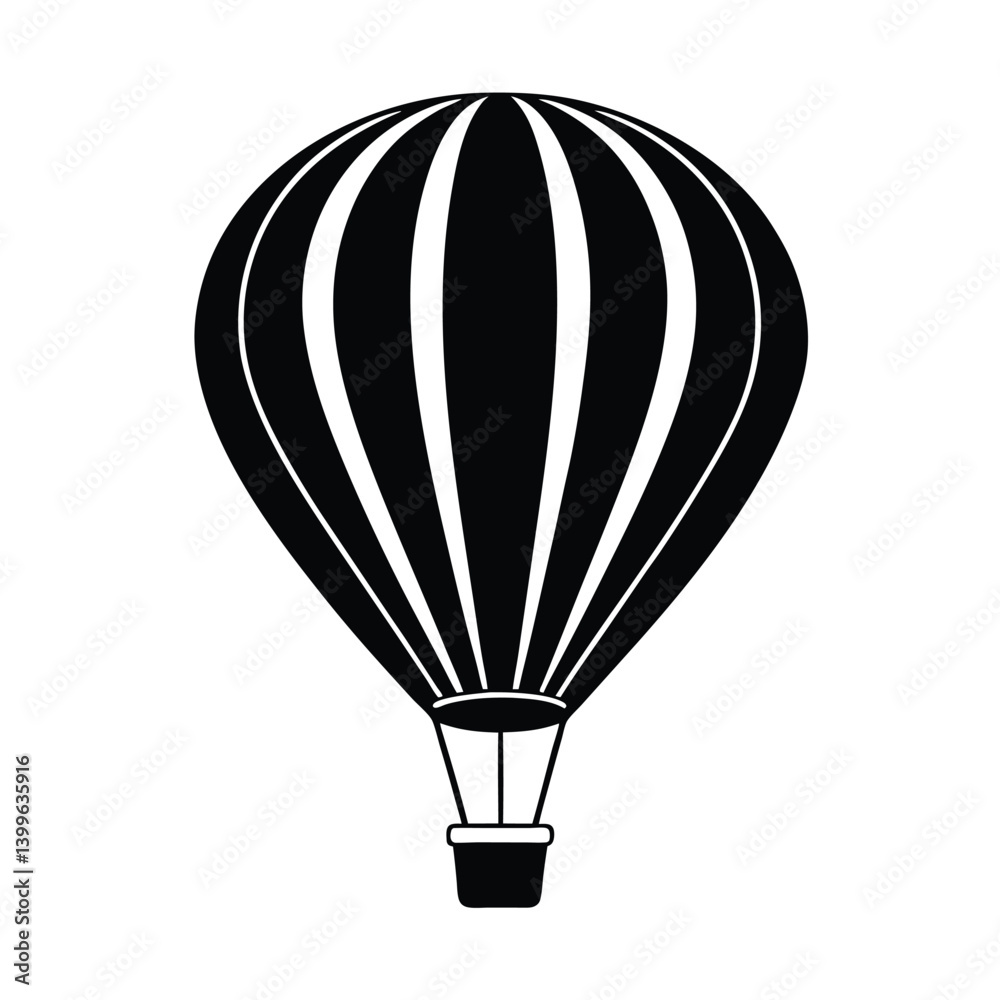 Naklejka premium Hot Air Balloon Clean Vector Illustration