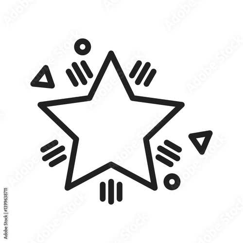 Star icon vector image. Suitable for mobile apps, web apps and print media.