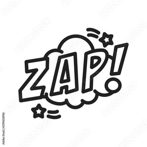 Zap Bubble icon vector image. Suitable for mobile apps, web apps and print media.