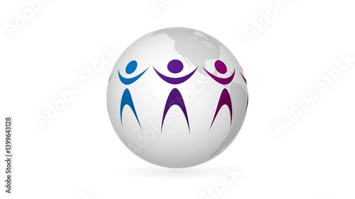 Children from all over the world united for peace. Diverse community embracing collaboration