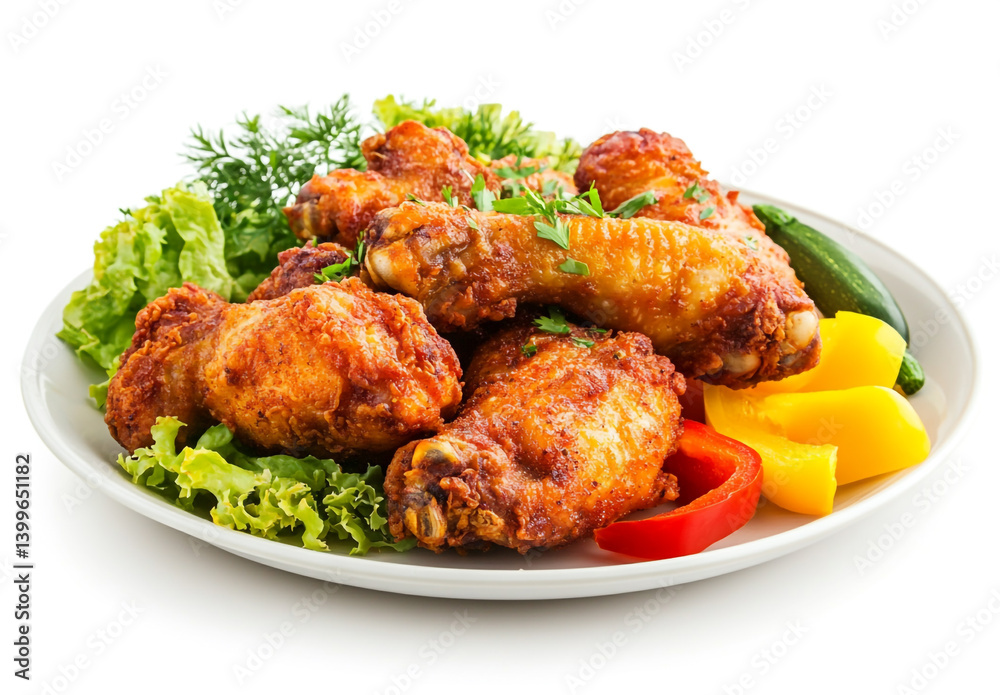 Grilled Chicken Leg with Fresh Garden Salad and Roasted Vegetables Grilled Chicken Leg with Fresh Garden Salad and Roasted Vegetables