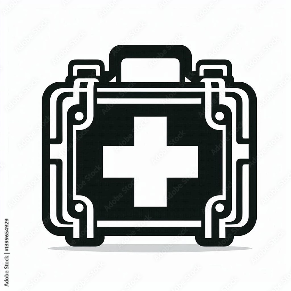 Obraz premium first aid kit box icon
