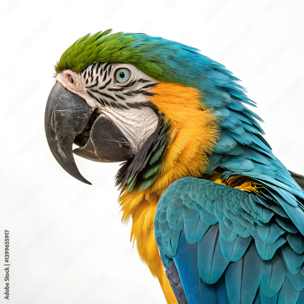 Fototapeta premium blue and yellow macaw ara