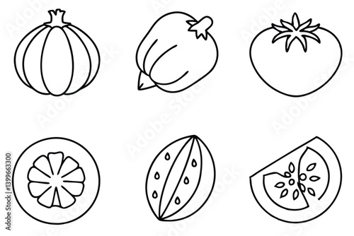 caprese line art elegant outline of italian dish