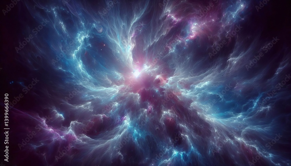 Nebula Veil – Swirling blue light that resembles distant galax Nebula Veil – Swirling blue light that resembles distant galax