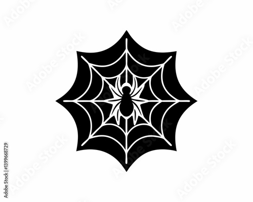 creative details Spider Web Icon Vector Illustration   photo