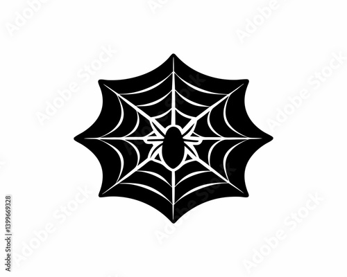 creative details Spider Web Icon Vector Illustration   photo