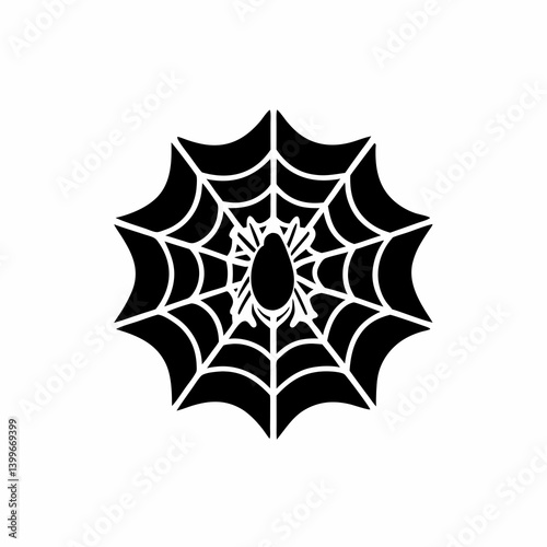 creative details Spider Web Icon Vector Illustration   photo