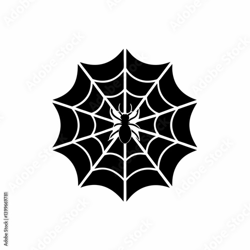 creative details Spider Web Icon Vector Illustration   photo