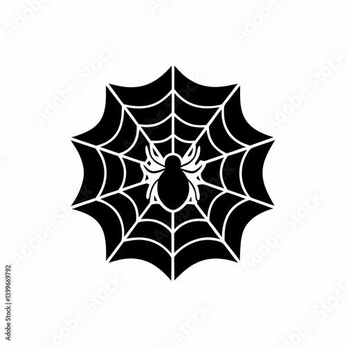 creative details Spider Web Icon Vector Illustration   photo