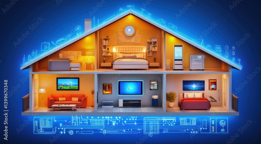 Naklejka premium Smart home interior design