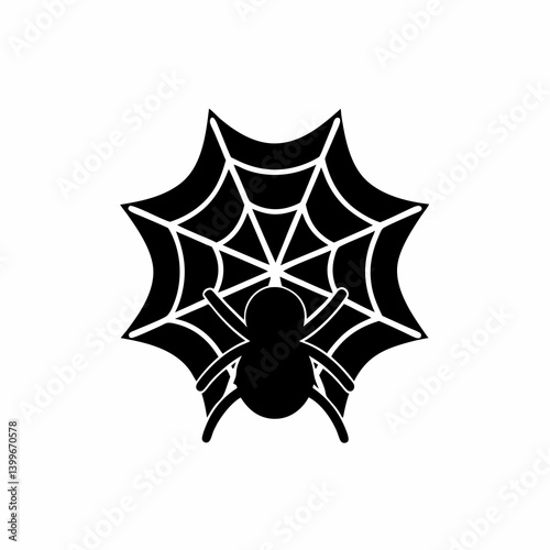 creative details Spider Web Icon Vector Illustration   photo