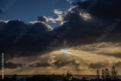 sturmwollen über der sunshine Coast in Queensland, australien