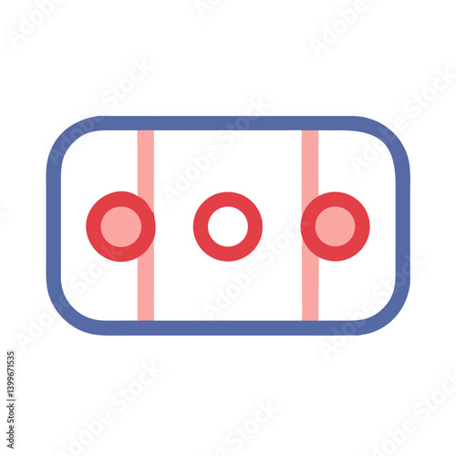 Ice Hockey Rink Icon Representing Sports, Gameplay, and Winter Athletics