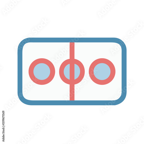 Ice Hockey Rink Icon Representing Sports, Gameplay, and Winter Athletics