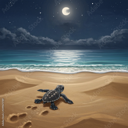 Baby Sea Turtles Hatching o...