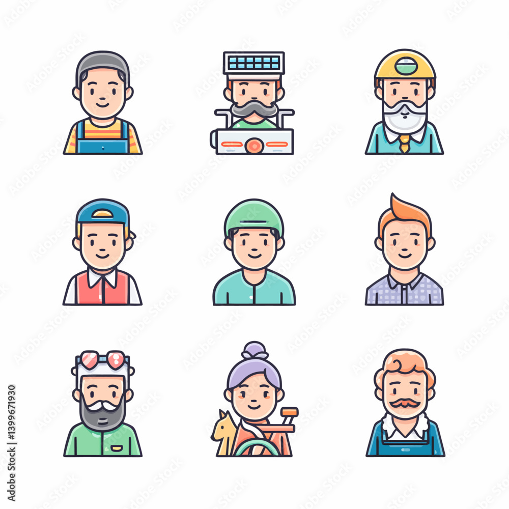 Diverse Cartoon Avatars Collection Diverse Cartoon Avatars Collection