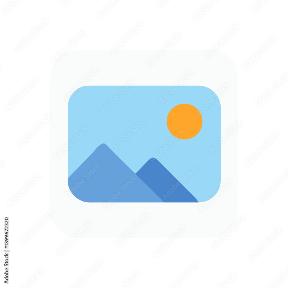 Naklejka premium Photo Icon Representing Photography, Visual Content, and Image Sharing