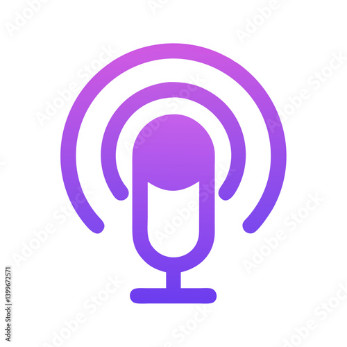 Podcast Icon Representing Audio Content, Broadcasting, and Digital Media