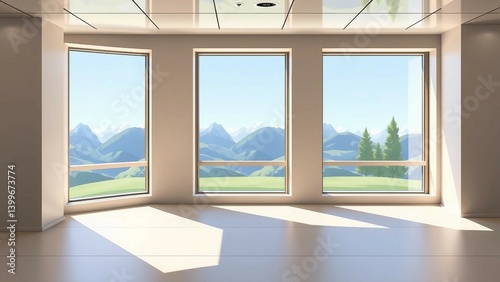 empty room with window
