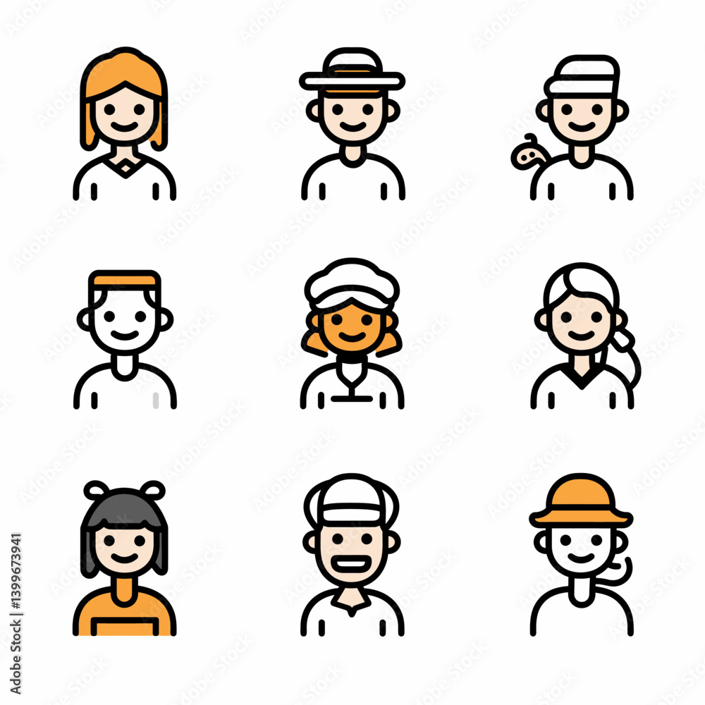 Diverse Avatar Collection - Flat Style Icons Diverse Avatar Collection - Flat Style Icons