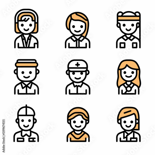 Profession Avatars Icon Set