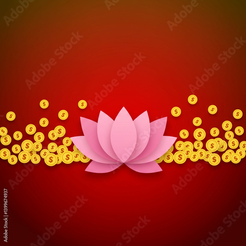 Elegant Pink Lotus Flower S...