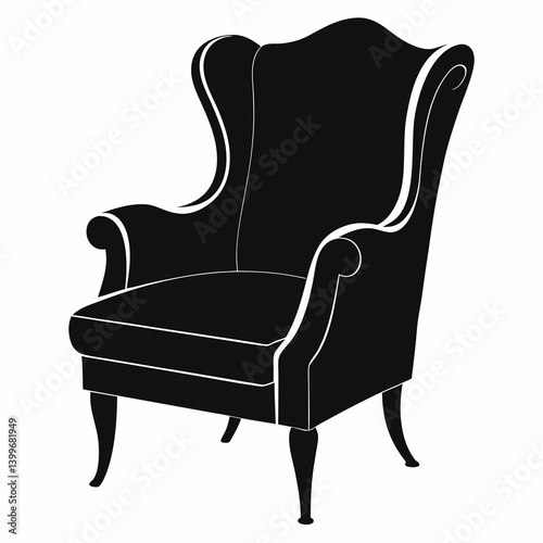 black leather armchair