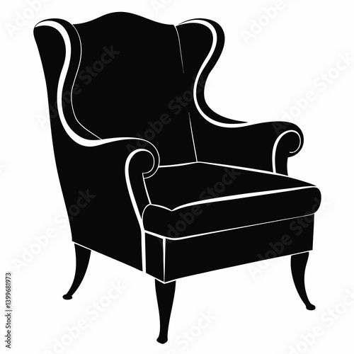 black leather armchair