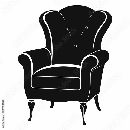 black leather armchair