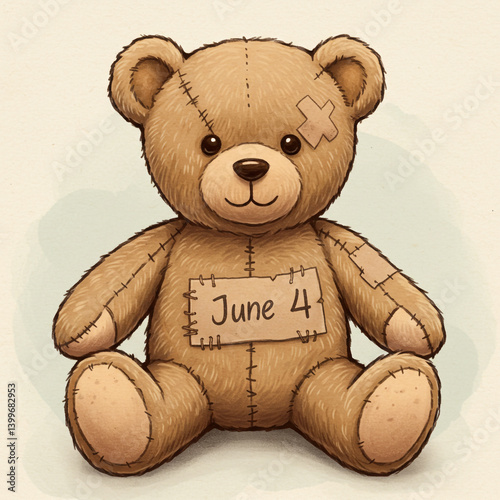 Adorable Teddy Bear Holding...