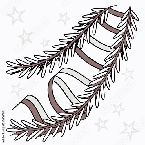 tinsel vector art. Christmas related vector art.