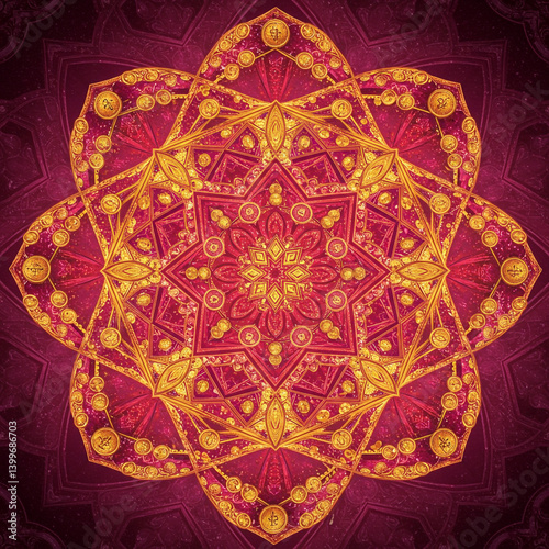 Abstract Floral Mandala Pat...