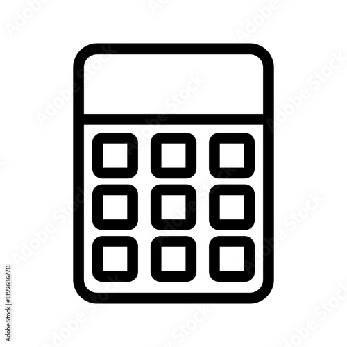 Calculator icon vector image. Suitable for mobile apps, web apps and print media.