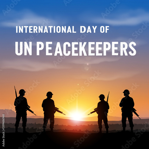 Silhouette of UN Peacekeepe...