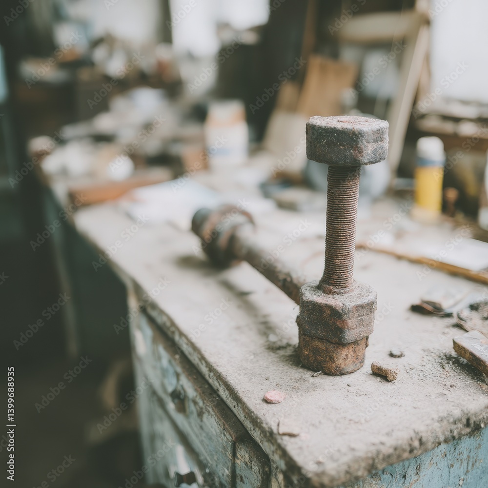 Rusty Bolt Abandoned Workshop Industrial Close Up Macro Grunge Texture Metal Old Rusty Bolt Abandoned Workshop Industrial Close Up Macro Grunge Texture Metal Old