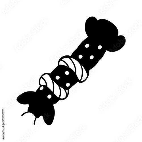 chew toy icon, chew toy silhouette vector illustration-simple silhouette illustration of chew toy, perfect for chew toy logos and icons