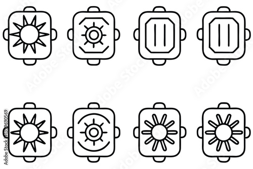 chargemax core pr line art vector graphic concept