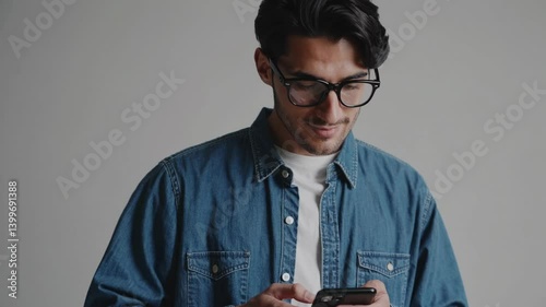 The Man with Smartphone.