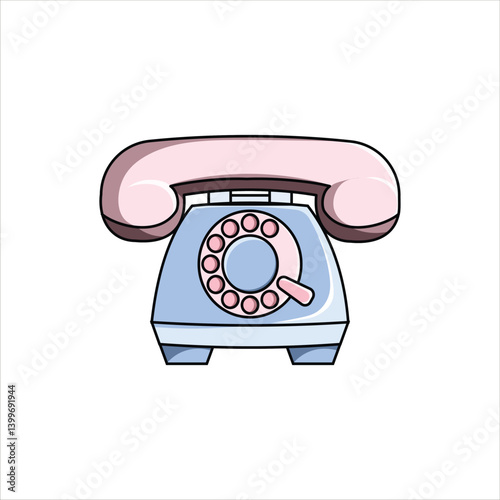 Classic Landline Telephone - Furniture and Interior Icon Set