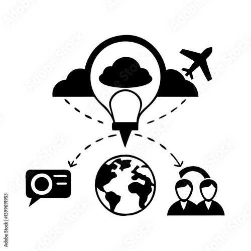 deployment icon, deployment silhouette vector illustration-simple silhouette illustration of deployment, perfect for deployment logos and icons